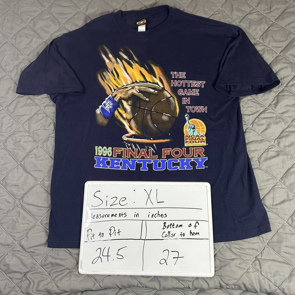 Vintage Kentucky Wildcats Shirt Mens Extra Large Blue Single Stitch Pitino Delk